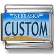 Nebraska License Plate Custom Charm