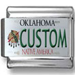Oklahoma License Plate Custom Charm