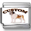 Saint Bernard Dog Custom Photo Charm
