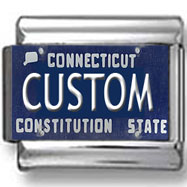 Connecticut License Plate Custom Charm 2