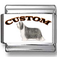 Bearded Collie Dog Custom Photo Charm