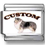 Collie Dog Custom Photo Charm